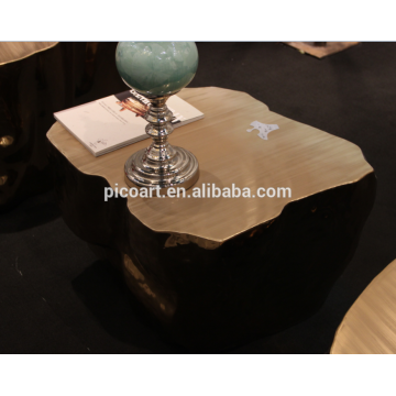 Handicraft hairline stainless steel table art modern abstract hotel decor